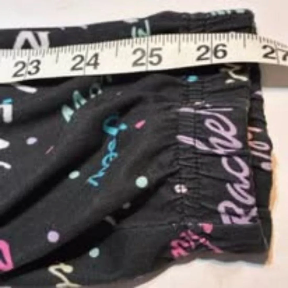 Friends Jogger Pants Black Multicolor Womens S TV Show Lounge Pajama Nostalgia